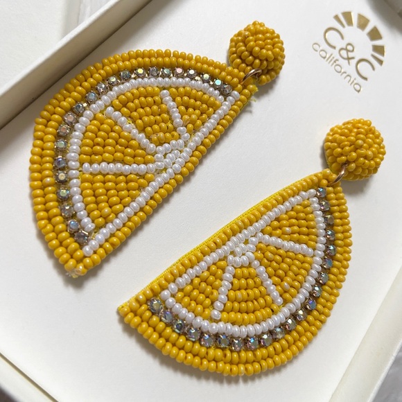 {c&c california} lemon beaded statement earring 🍋 - Picture 6 of 12
